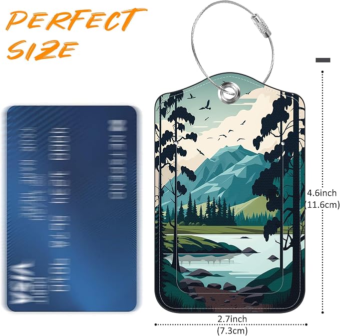 Mesmerizing Mountain Lake Scenery Luggage Tag