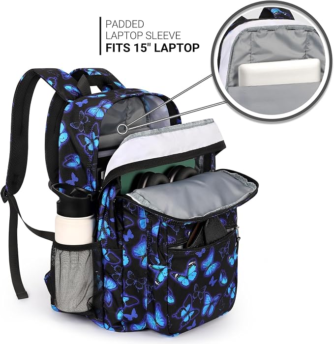 ZORFIN 26L Backpack for College, and Travel: Water Resistant Bookbag