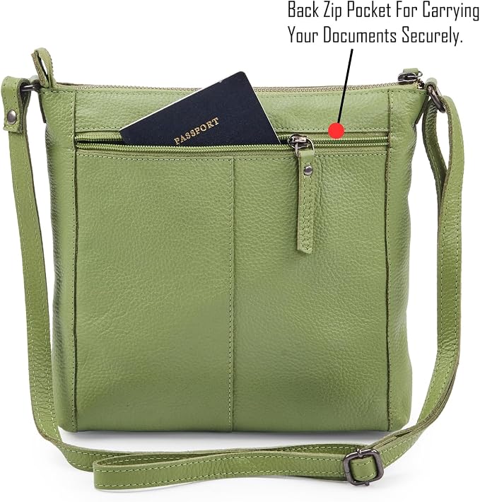Small Soft Genuine Leather Crossbody Purse Women’s Sling Crossover Shoulder