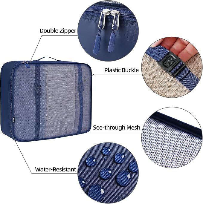 BAGAIL 6 Set/8 Set/10 Set Packing Cubes Various Sizes Packing Organizer