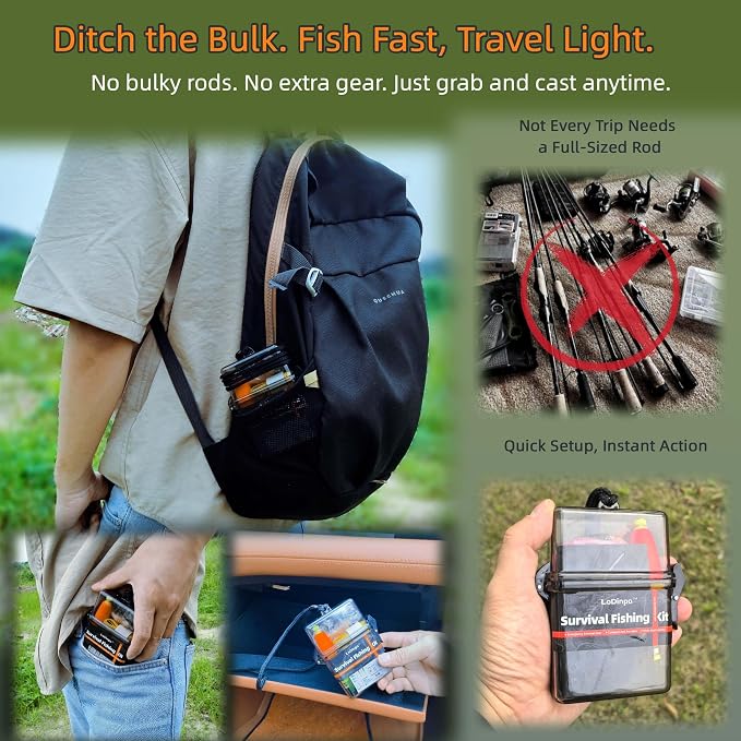 Mini Survival Fishing Kit Small Emergency Fishing Gear Box Pocket Fishing