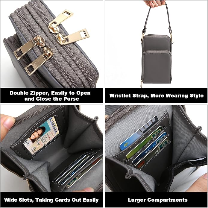 Crossbody Cellphone Purse Women Touch Screen Bag RFID Blocking Wallet Handbag