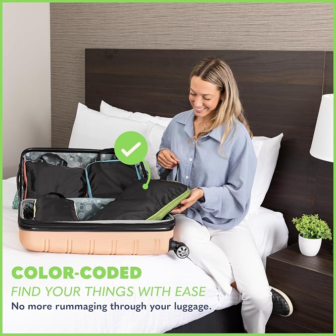 Compression Packing Cubes Travel, 4 Set/6 Set Packing Cubes