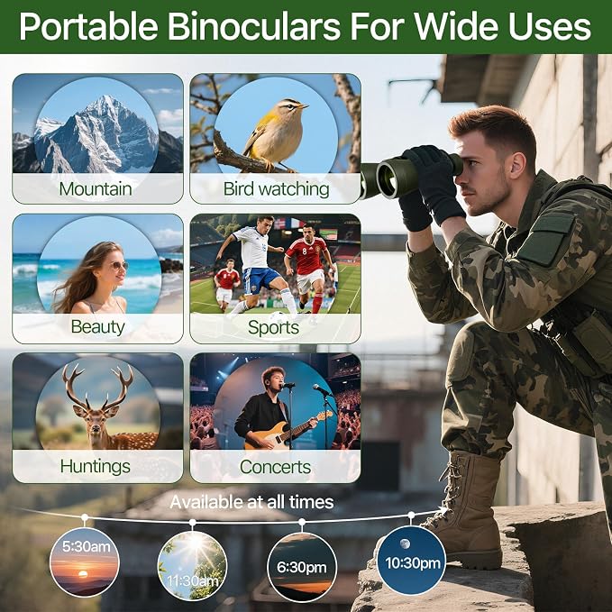 20x50 Hunting Binoculars for Adults High Powered - 28mm Large Eyepiece