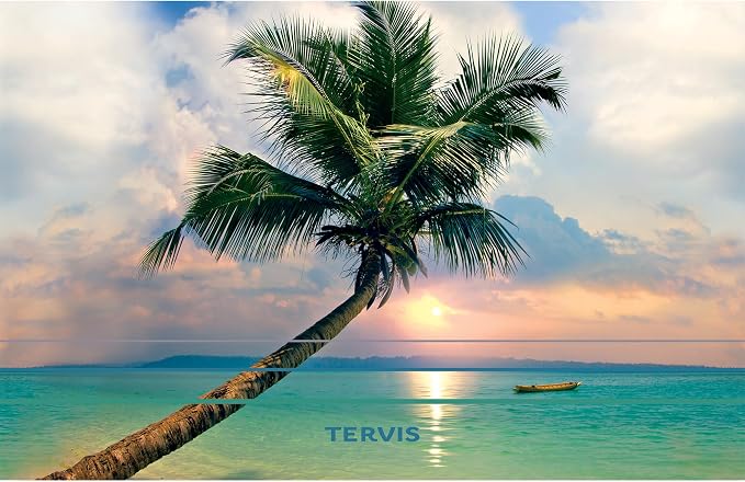 Tervis Traveler Sunset in Paradise Triple Walled Insulated Tumbler Travel Cup Keeps Drinks Cold & Hot, 30oz, Stainless Steel