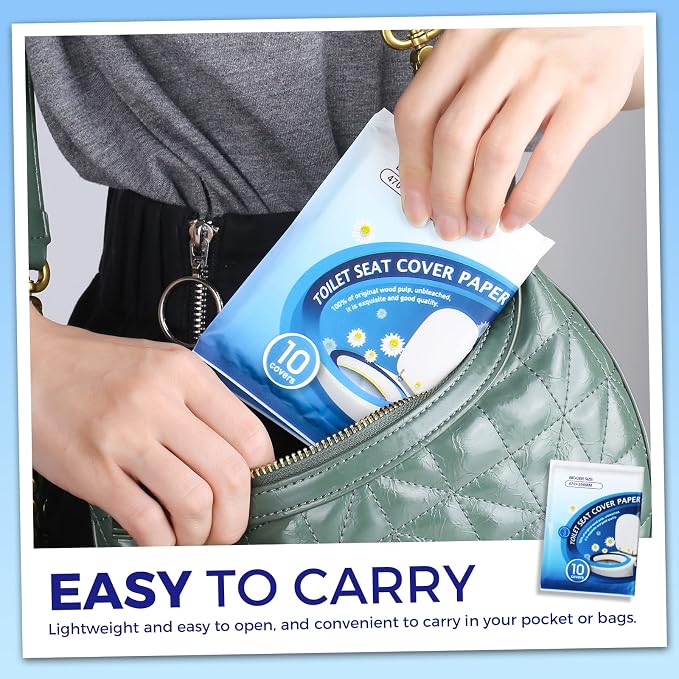 YGDZ Toilet Seat Covers Disposable, XL Flushable Toilet Seat Covers Travel