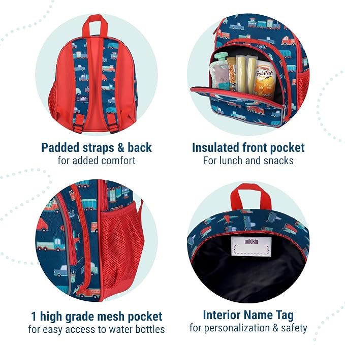 Wildkin 12-inch Kids Backpack – Padded, Adjustable