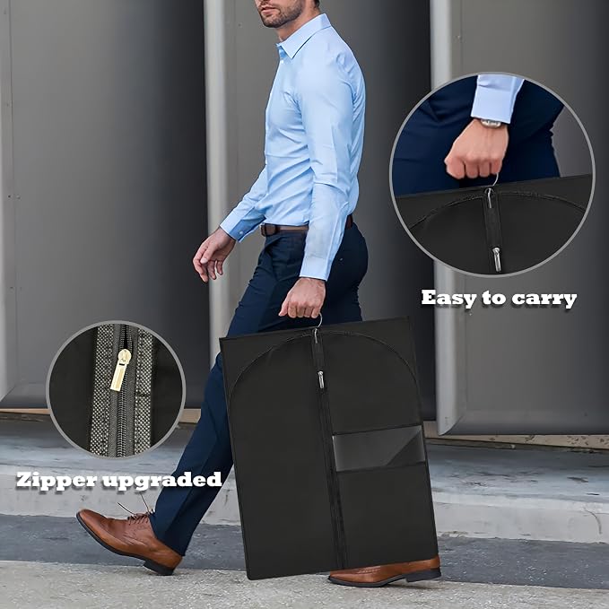 Dress Bags for Gowns Long, Suit Bag Cover for Storage and Travel, 2 Pack