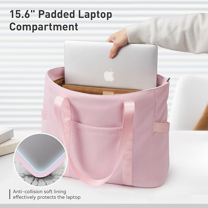 Tote Bag for Women with Zipper, Travel Tote Bags with Compartments Large