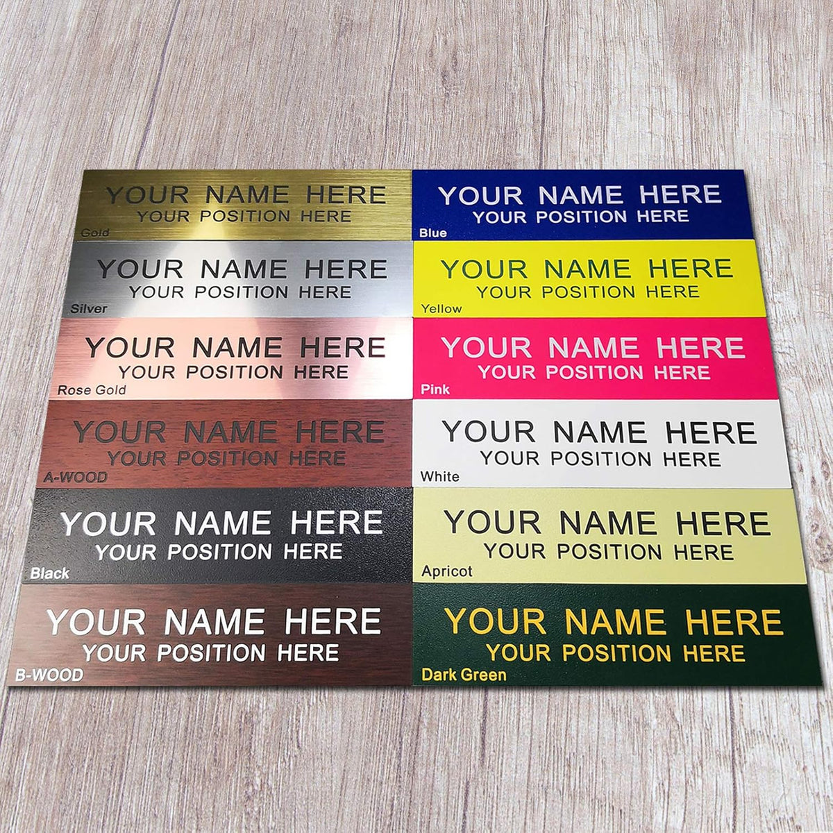 Personalized Office Name Plate 2"x10" Customize Wall Door Sign NamePlate Adhesive back