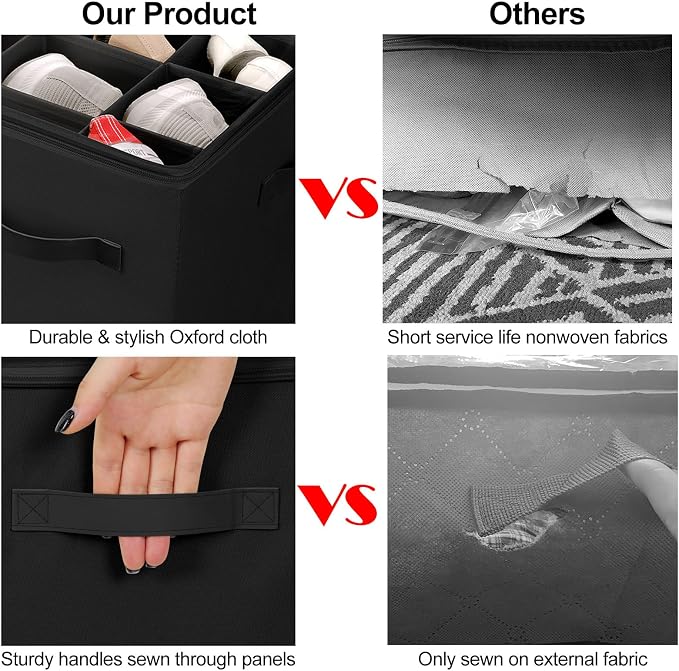 Shoe Organizer for Closet, Foldable Shoe Box