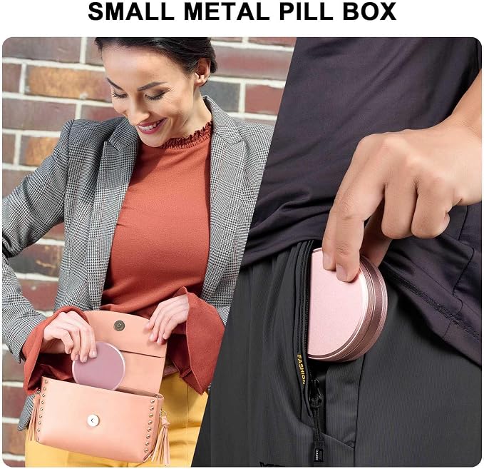 Metal Pill Organizer 4 Compartments