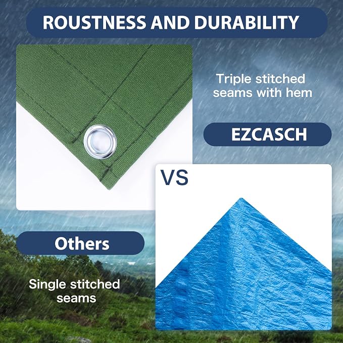 16’x20’ Canvas Tarps Heavy Duty Waterproof Tarpaulins