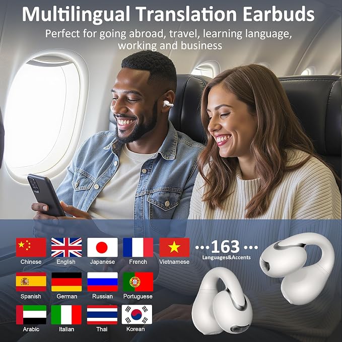 Language Translation Earbuds Real Time, IAMJOY Language Translator Earbuds Open