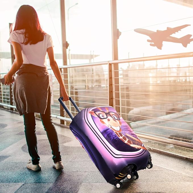 7-Mi 3D Print Design Travel Suitcase Protector Trolley Case Cover 19"-30" Sleeve