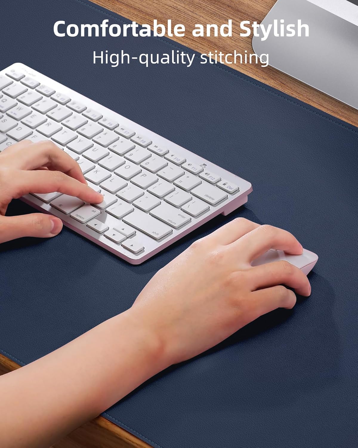 Large Desk Mat 55"x24" - Premium Non-Slip Desk Pad, Waterproof and Scratch-Resistant Office Desk Protector, Large Desk pad Workspace Mat for Home and Office(Midnight Blue)