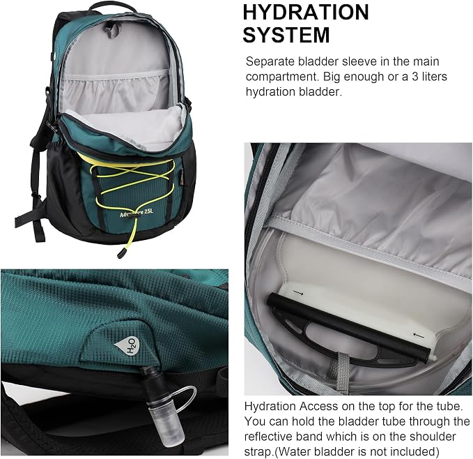 MOUNTAINTOP Hiking Backpack, 25L Camping Backpack, Men Women Hiking Daypack