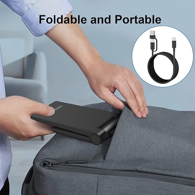 25W Wireless ChargerFoldable 2 in 1 Wireless Charging Station for Apple iPhone 16/16 Pro/15/14/13/12/11/Plus/SE/X/AirpodsPDKUAI 15W Fast Dual Wireless Induction Charge Stand for Samsung/LG