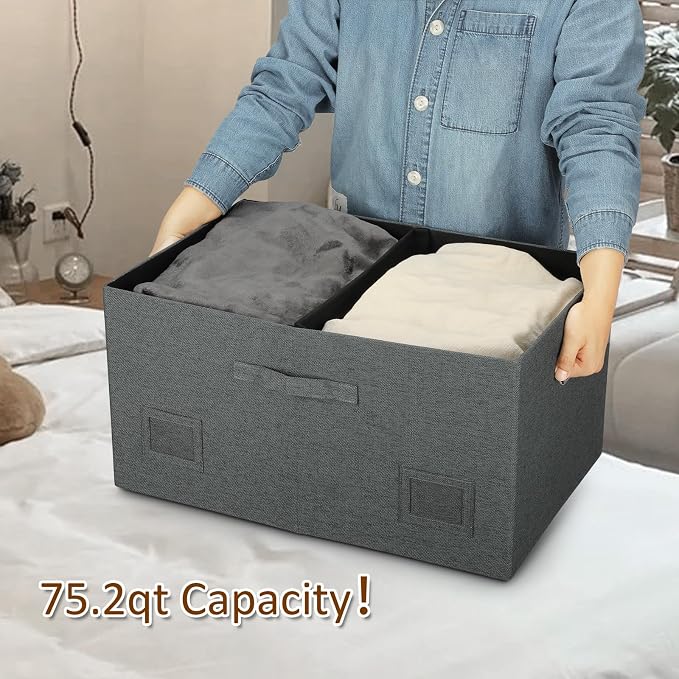 75 Quarts Extra Large Decorative Storage Bins