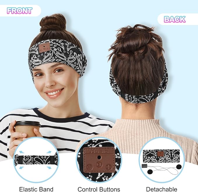 2-Pack Sleeping Headphones, Wireless Bluetooth Headband