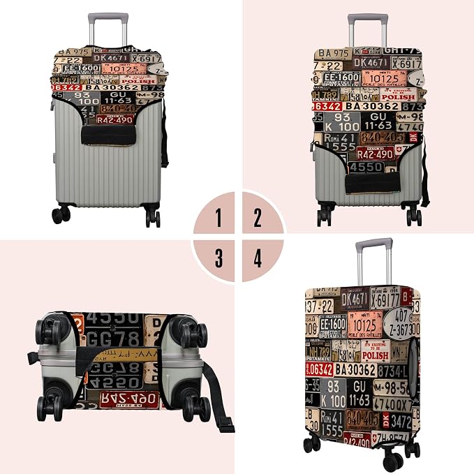 Travel Luggage Cover Suitcase Protector Fits 18-32 Inch Wheel Covers