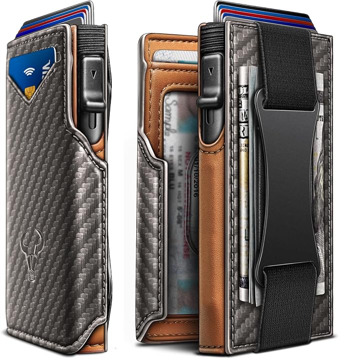 BULLIANT Men Wallet Gift Boxed, Slim Front Pocket Wallet Money Clip Card Holder