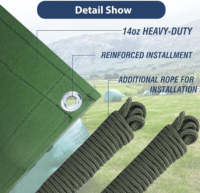 16’x20’ Canvas Tarps Heavy Duty Waterproof Tarpaulins