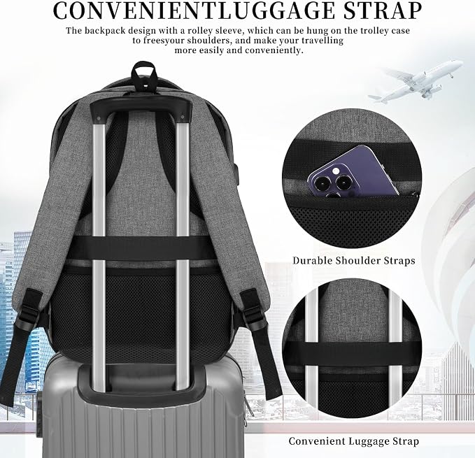 Backpack for Women Men, School Backpack for Boys Girls Teens, 17.3 Inch Laptop