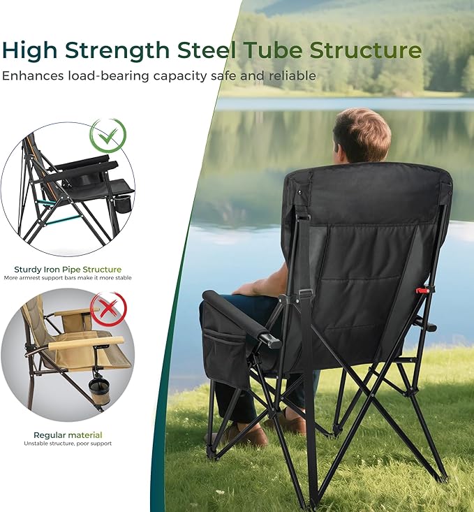 ALPHA CAMP Oversized Folding Camping Chairs