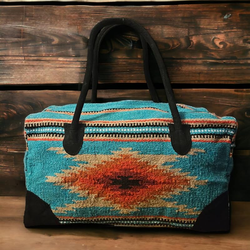 Southwestern Large Weekender Travel Bag Western Duffle Bag Boho Travel Bag
