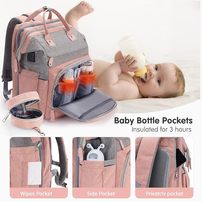 DERJUNSTAR Baby Diaper Bag Backpack