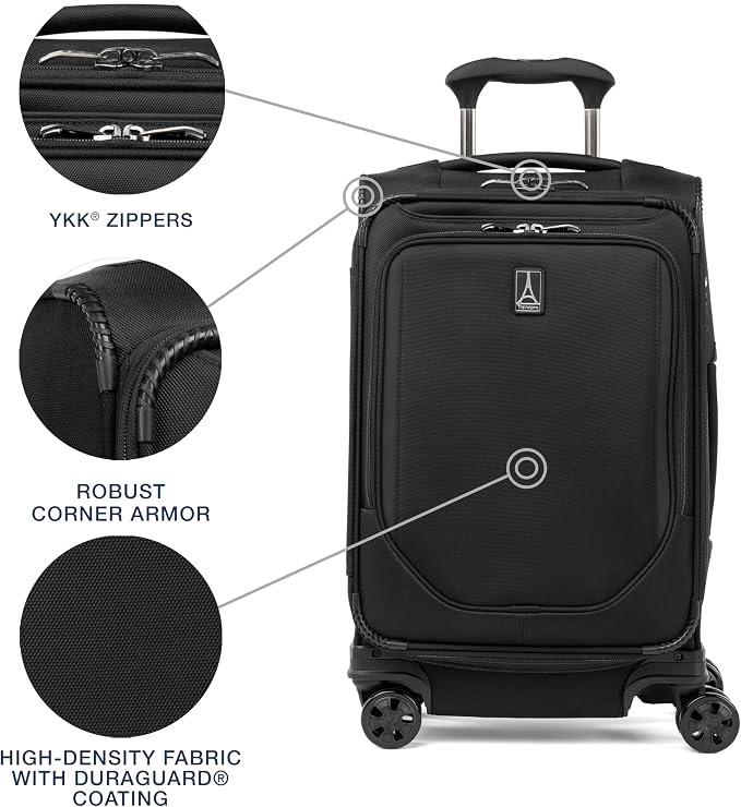 Travelpro Crew Classic Lightweight Softside Expandable Carry on Luggage