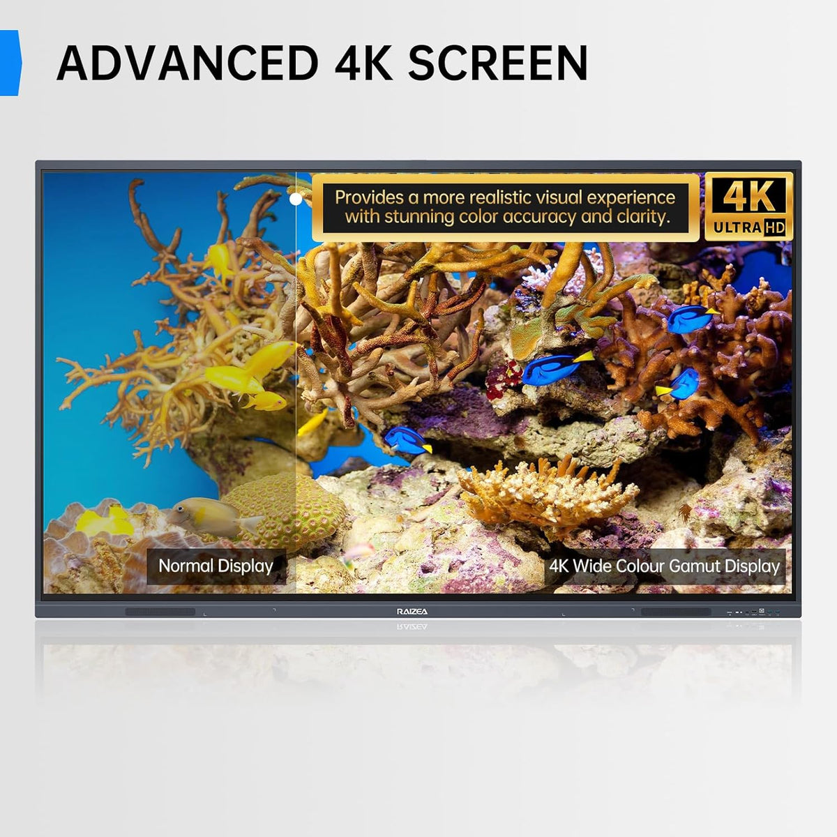 Smart Board 55 inch Interactive Whiteboard Display 4K UHD Touchscreen Digital Whiteboard Electronic White Board for Home Office Classroom Presentation, Writing, Coaching(Board & Wall Mount Included)