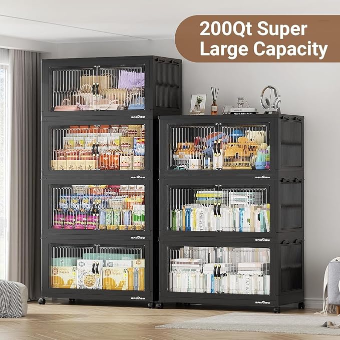 BROVIEW 600Qt Extra Large Stackable Storage Bins