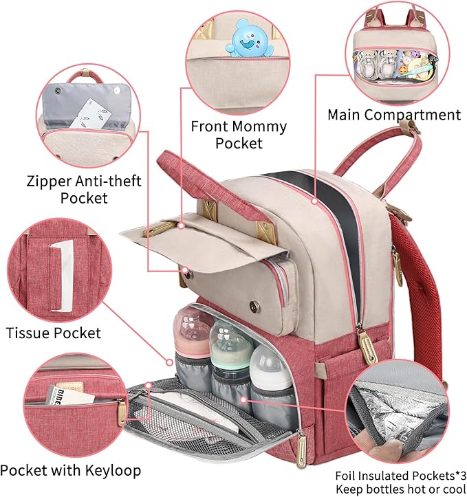 Diaper Bag Backpack, Baby Girl Diaper Bag, Large Diaper Bag Backpack Gift