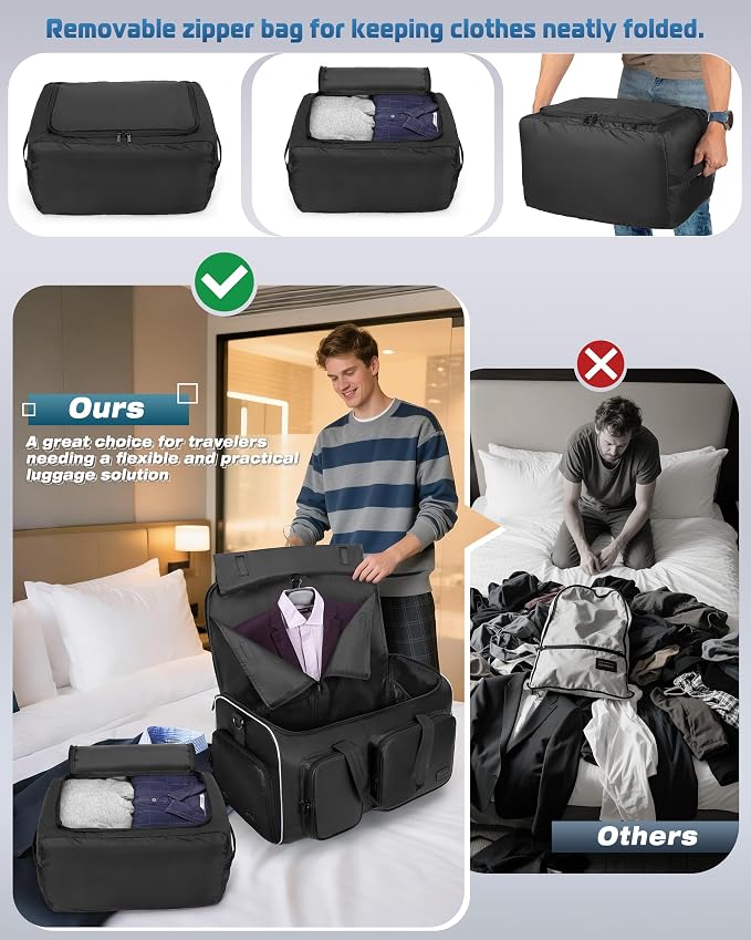 50L Convertible Garment Duffle Bag Backpack