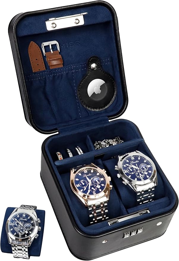 KAMIER Watch Travel Case with Combination Lock