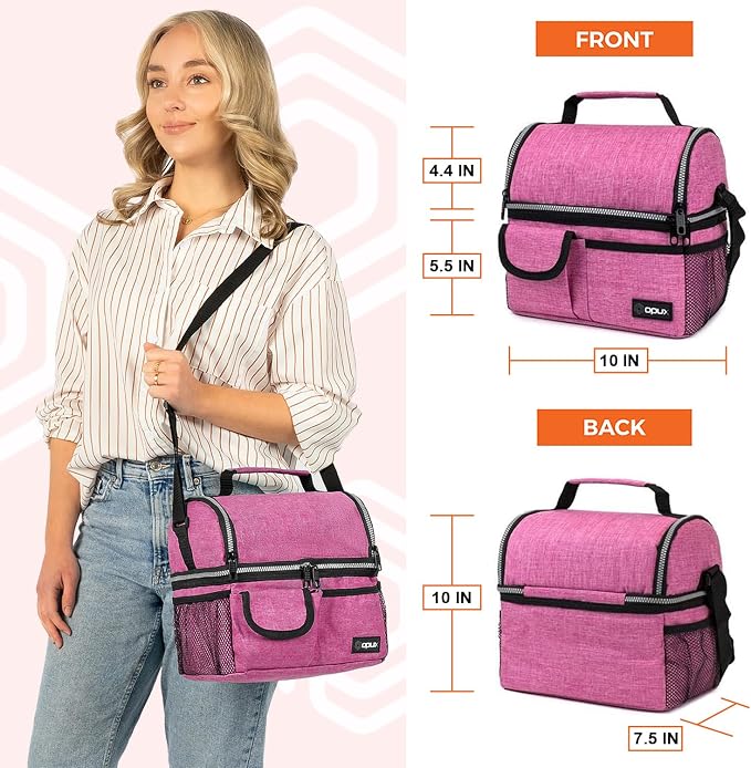opux Lunch Bag Women Insulated, Adult Lunch Box Cooler, Lunch Box