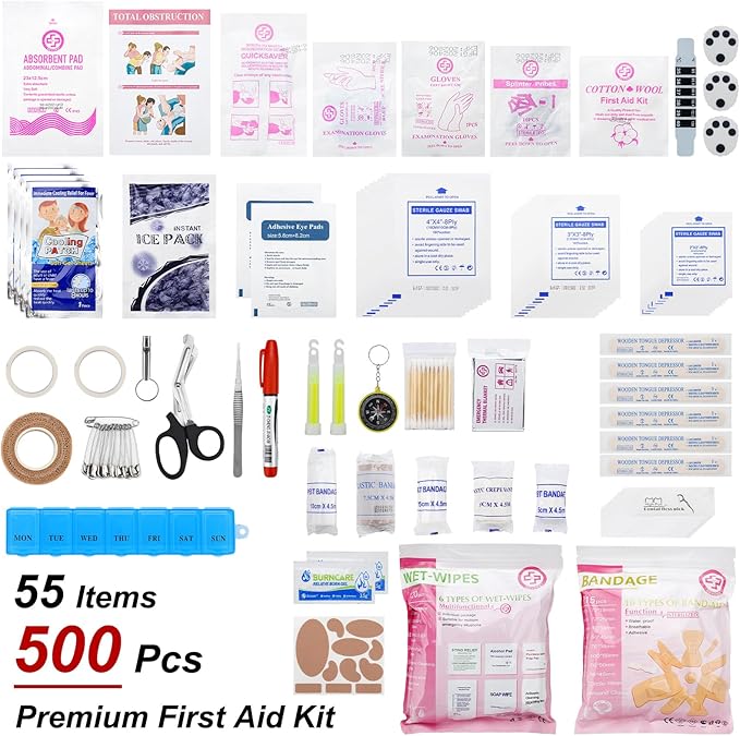 Professional 500 Piece Emergency First Aid Kit