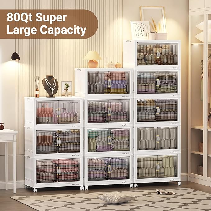 BROVIEW 400Qt Stackable Storage Bins