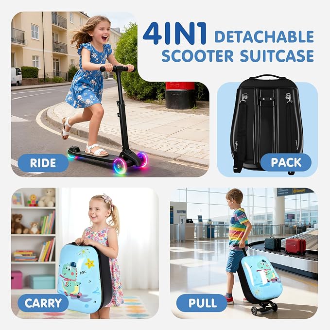 4-in-1 Detachable Scooter Luggage