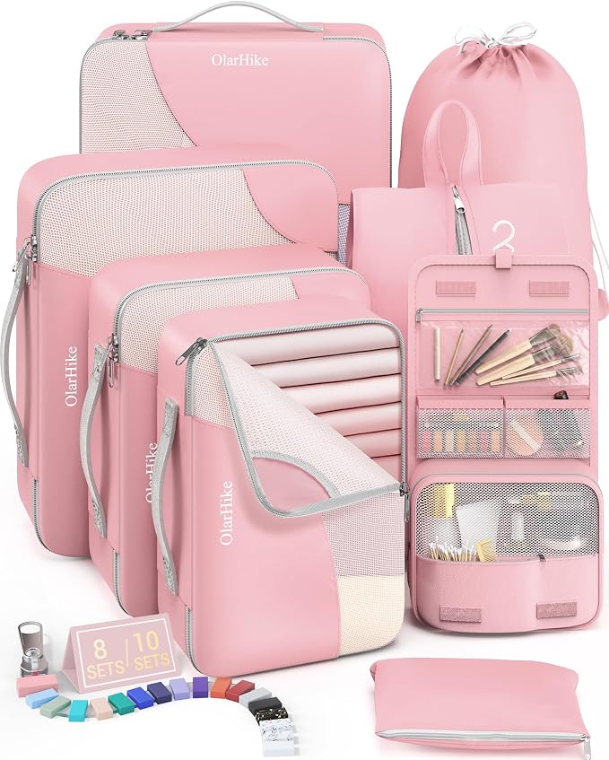 8 Set Packing Cubes for Travel, Gifts for Women Mom, Anti-Tearing Suitcase