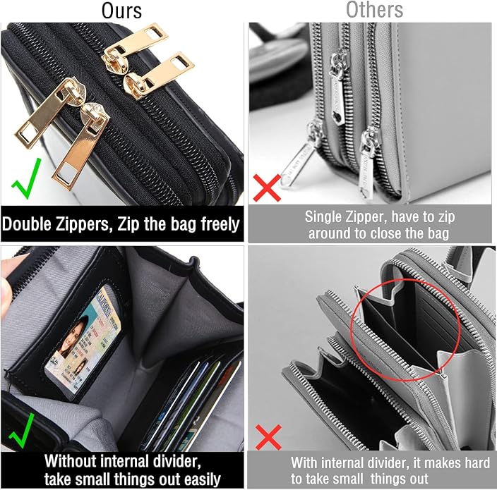 Crossbody Cellphone Purse Women Touch Screen Bag RFID Blocking Wallet Handbag