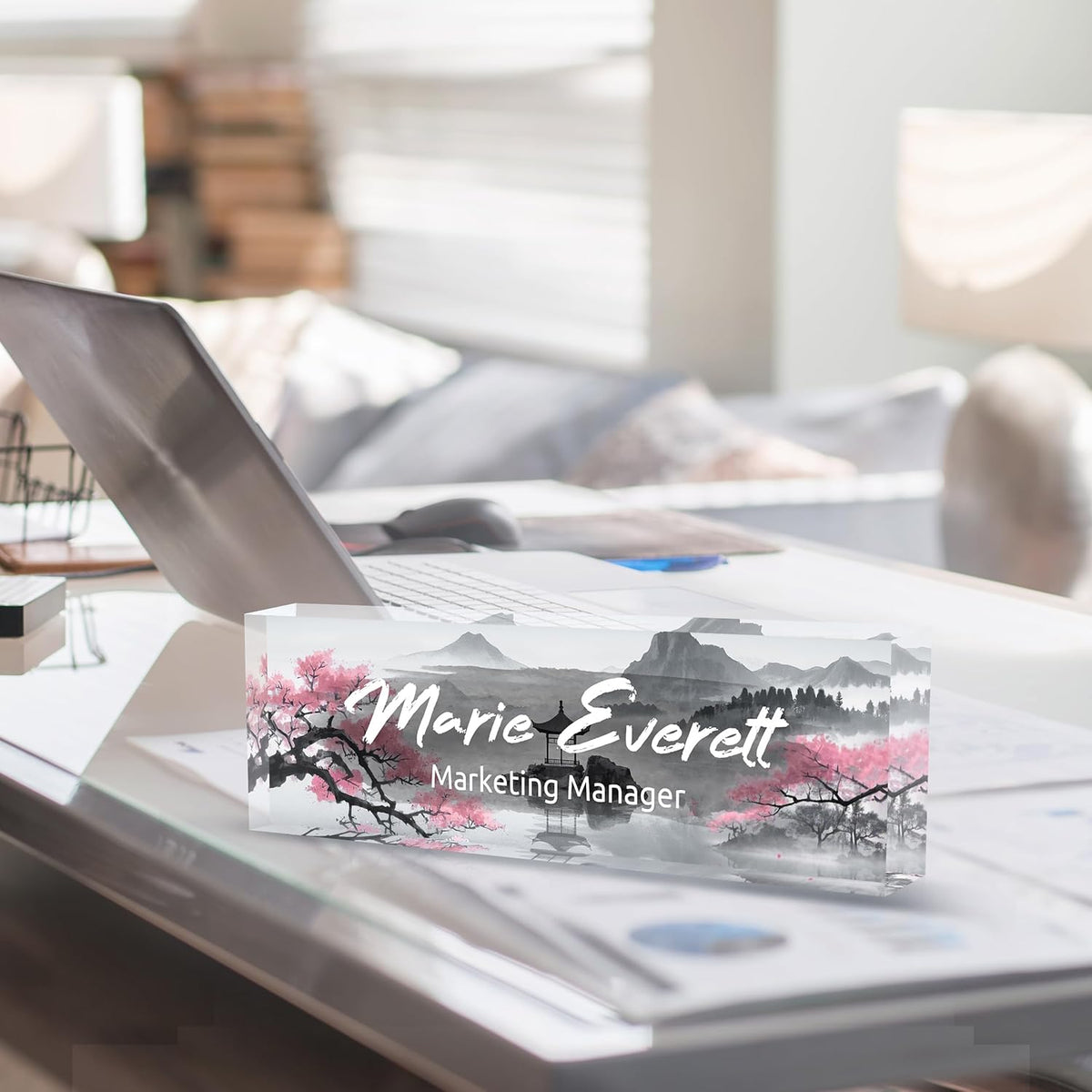 Custom Name Plate for Desk | Personalized Desk Name Plate | Personalized Boss Employee Appreciation Gifts | Acrylic Name Plate Office Desk Accessories