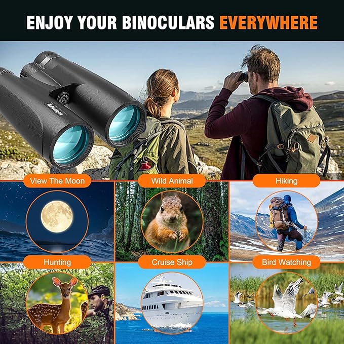 12x54 HD Binoculars for Adults High Powered
