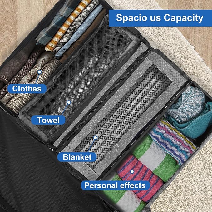 Suitcase Organizer, Travel Luggage Organizer Portable Hanging Travel Shelves