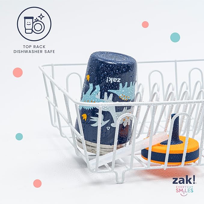 Zak Designs SuperKitties Kelso Toddler Cups For Travel or At Home, 12oz Vacuum Insulated Stainless Steel Sippy Cup With Leak-Proof Design is Perfect For Kids (Ginny, Sparks, Buddy, Bitsy)