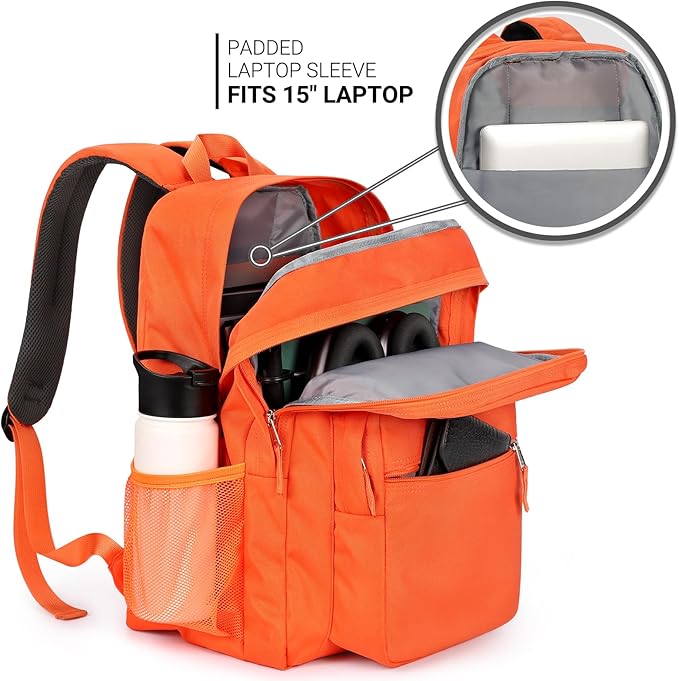 ZORFIN 26L Backpack for College, and Travel: Water Resistant Bookbag