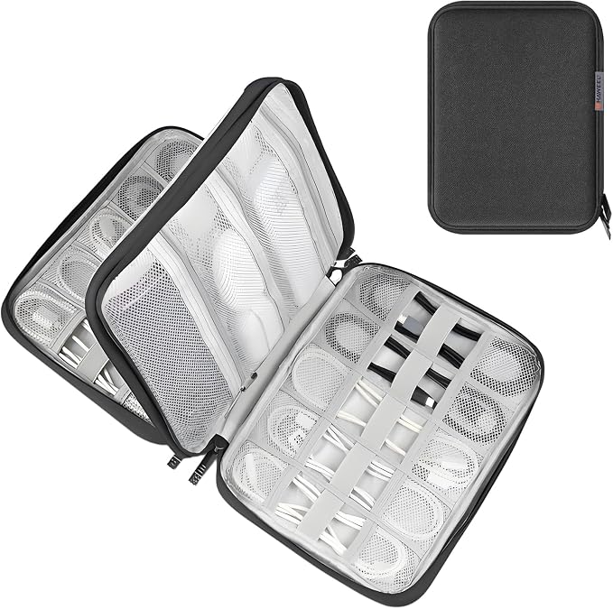 Electronic Accessories Organizer Carry Bag, Travel Cable Storage Case Portable