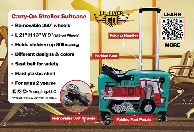 Younglingz LIL FLYER GO Version 2 Ride On Suitcase